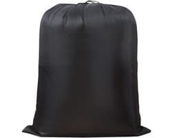 Famanu - Multifunctionele extra grote waszak met trekkoord, ideaal voor opslag en reizen, zwart, 109×139 cm — afbeelding 1