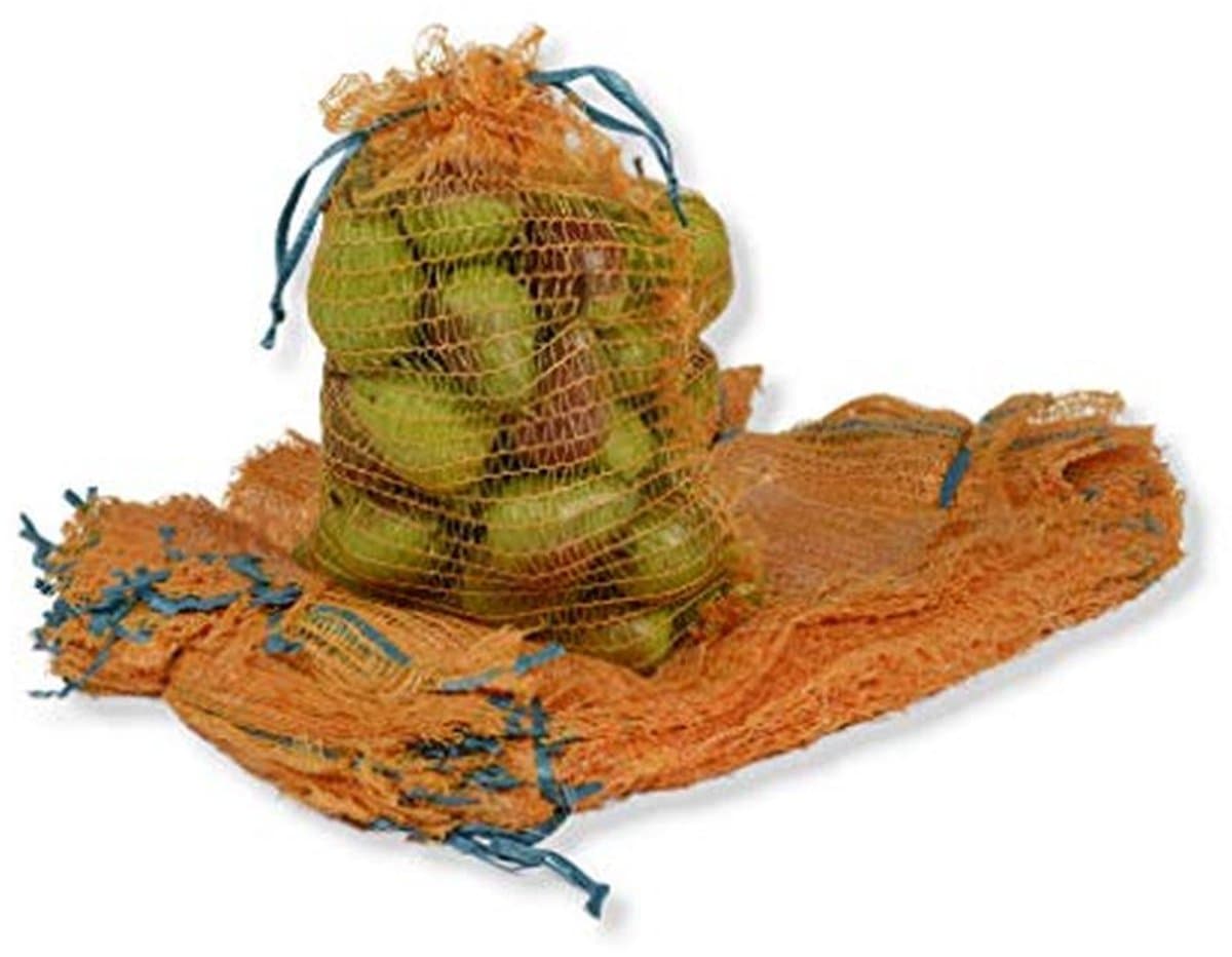 Aardappelzakken met trekkoord - 100 stuks - 32 x 48 cm - Grofmazige ritselzakken voor fruit, groenten en noten — afbeelding 1