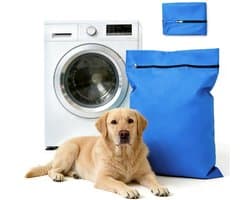 Waszak voor huisdieren - 65x70cm twill polyester waszak - Grote waszak met rits - Verwijdert honden- en kattenhaar - Voorkomt dat de waszak verstopt raakt met dierenhaar - Waszak voor huisdierendekens - Geschikt voor honden, katten, paarden, konijnen