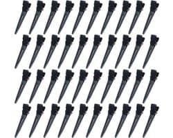 Eend-Bill Haarspelden - 40 Stuks, Zwart, Kappers-Haarklemmen, Metalen Klemmen, Haarclips voor Dames en Meisjes