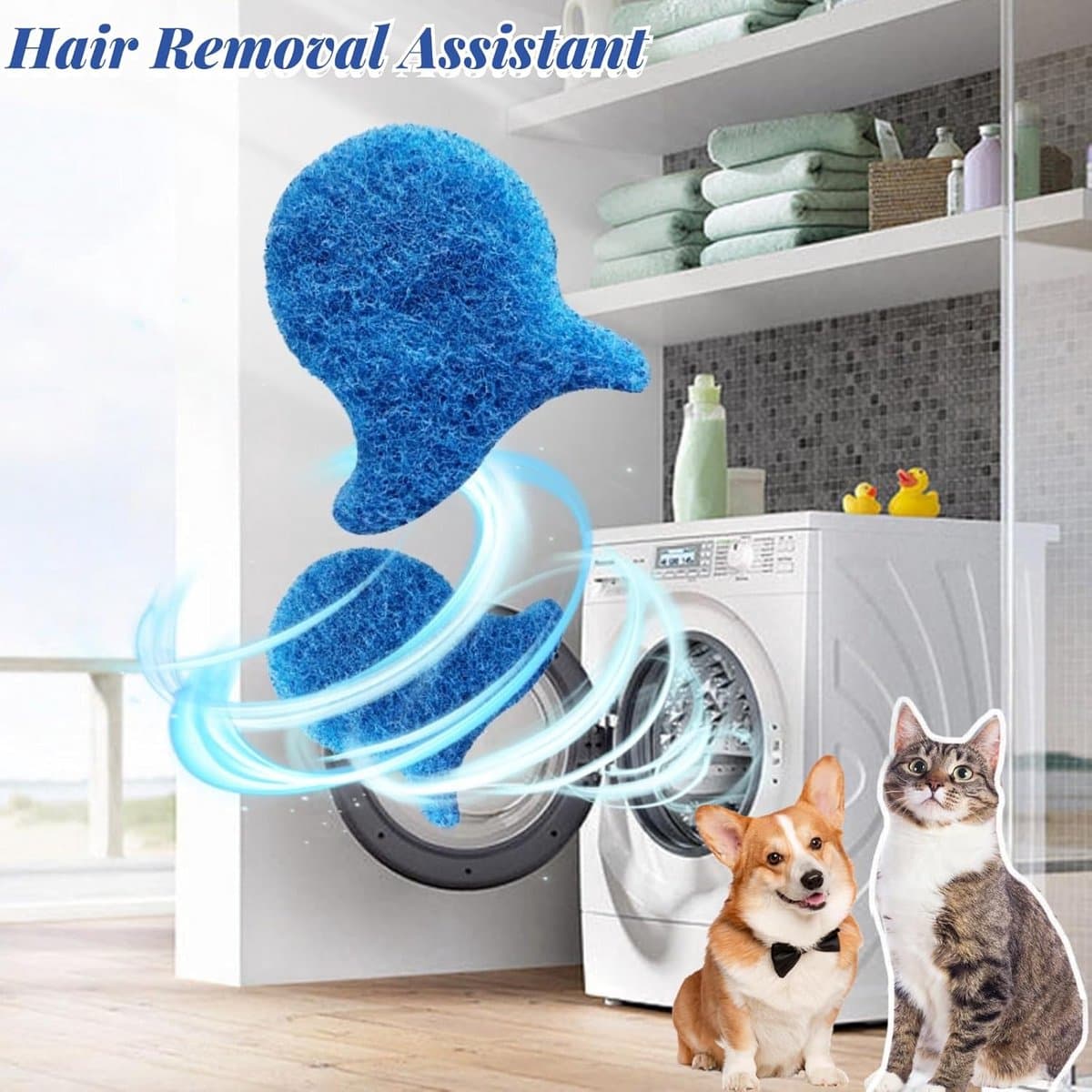 Wasmachine Haarkorrels - 5 Stuks Haren En Pluisjes Verwijderaar - Herbruikbare Haren En Pluisjes Vanger — afbeelding 1