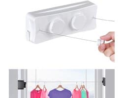 Unyqoos® Uittrekbare waslijn voor wandmontage met flexibele installatieopties