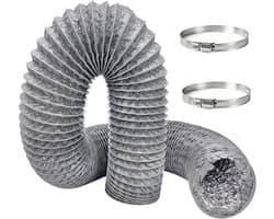 Flexibele Afvoerslang 100mm x 3m - Aluminium Ventilatieslang voor Airco en Afzuiging