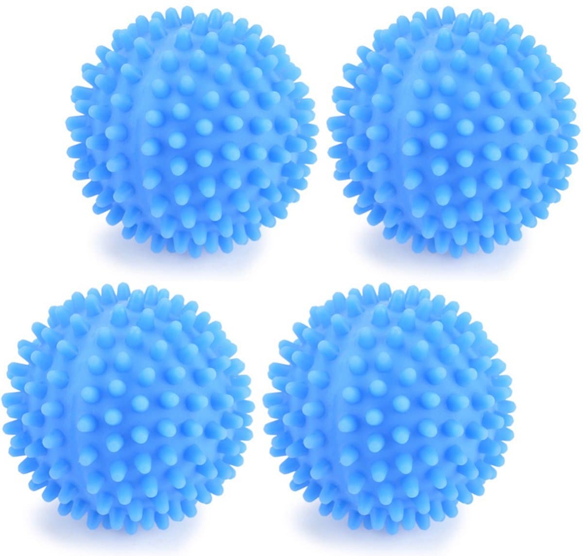 DW4Trading 4x Herbruikbare Drogerballen - Wasbollen - Siliconen - Sneller Droog - Anti-kreuk - Energiebesparing — afbeelding 1