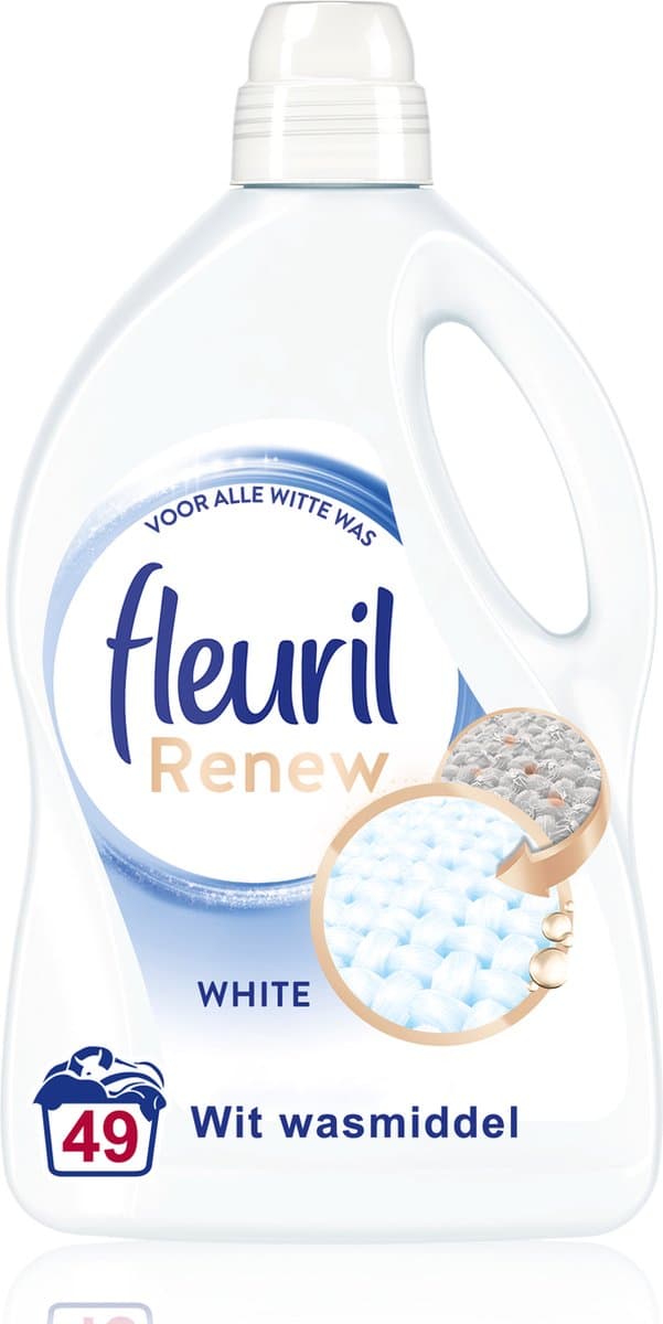Fleuril Renew Wit - Vloeibaar Wasmiddel - Voordeelverpakking - 49 Wasbeurten — afbeelding 1