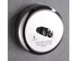 Retractable Clothesline, for Indoor & Outdoor, 2.8m, Wall Mounted, Laundry Rack, Utility Room, Bathroom, Duvets - ShopVlot