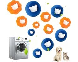 Dierenhaarverwijderaar 12 stuks - Herbruikbare wasballen - Pluisballen voor wasmachine - ShopVlot