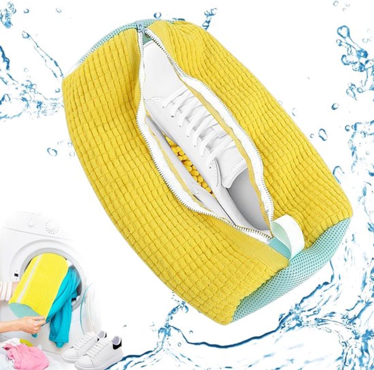 Waszak Schoenen Herbruikbaar - Waszak met Rits - Waszakken voor Wasgoed - Wasnet - Waszak Groot - Geschikt voor Wasmachine — afbeelding 1