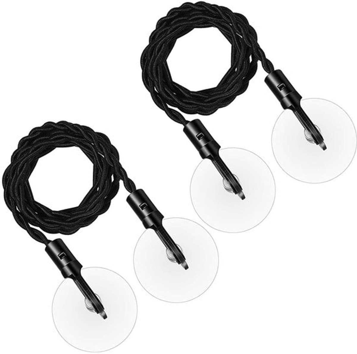 Waslijn Uittrekbaar - Draagbaar - Campingaccessoires - Waslijn met Haken - Waslijn met Zuignappen - Rubberband Materiaal - Drooglijn — afbeelding 1