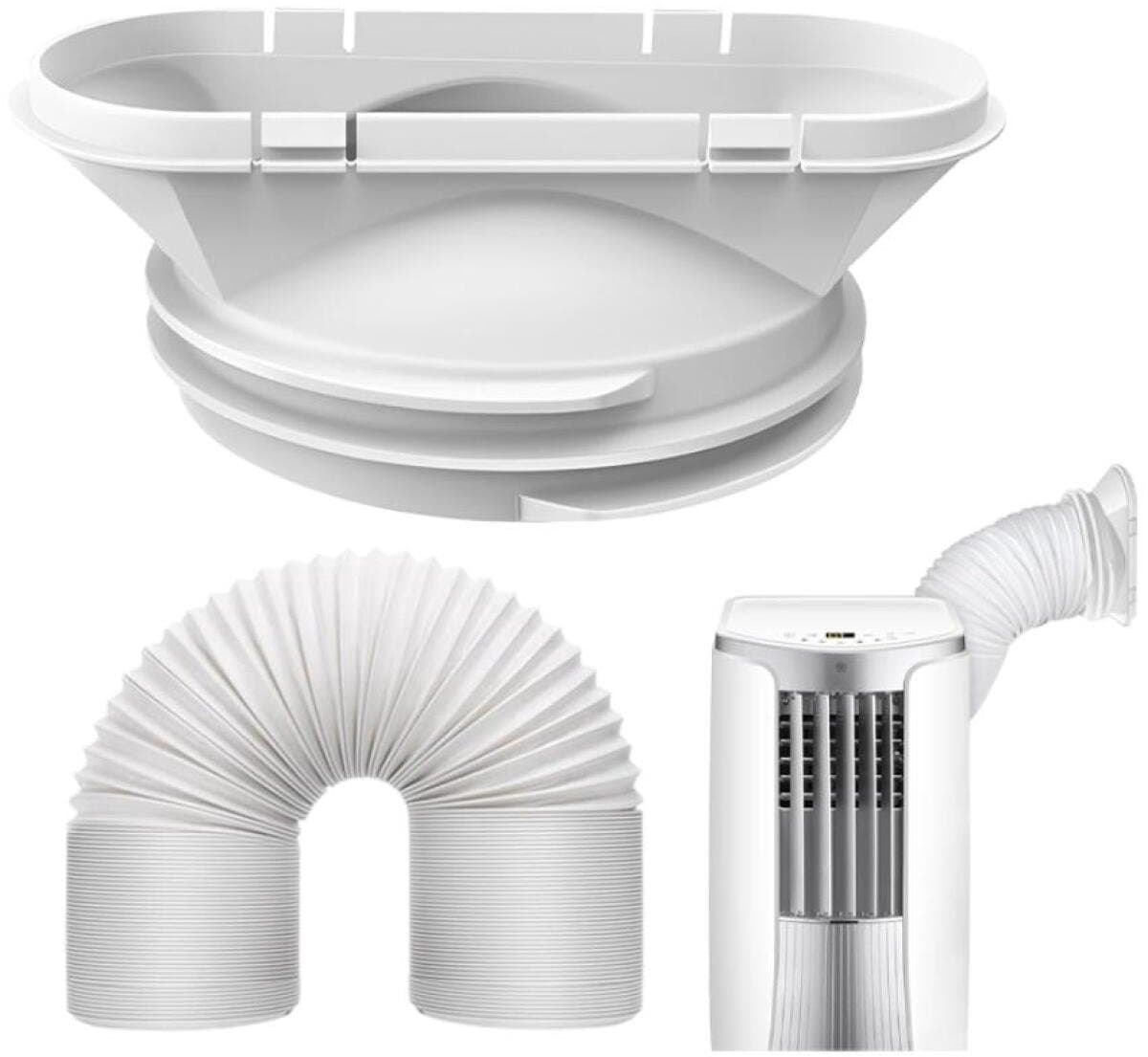 Koppelstuk Mobiele Airco Afvoerslang Met Airco slang 200Cm - Voor Ø13-15cm Afvoerslang Airco Slang - Airco Slang Koppeling - Airconditioning Slangkoppelin - Interface Afvoerslang - Universele Afvoerslangadapter Voor Ventilatie En Koelsystemen — afbeelding 1