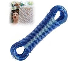 Waslijn Touw - Kledinglijn Outdoor - Kleding Drogen - Stalen Kern - 30 Meter - Blauw