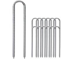 Omgoods - Set van 12 U-vormige Grondpinnen voor Tent of Camping