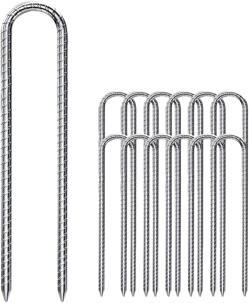 Omgoods - Set van 12 U-vormige Grondpinnen voor Tent of Camping — afbeelding 1