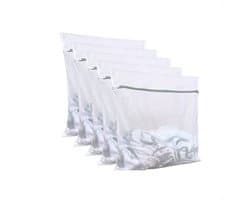 Waszak van mesh met ritssluiting - 5 stuks