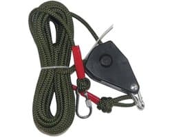 Outdoor Waslijn - Drogen Touw - Kleding Drogen - Met Spansysteem - 20 Meter - Zwart