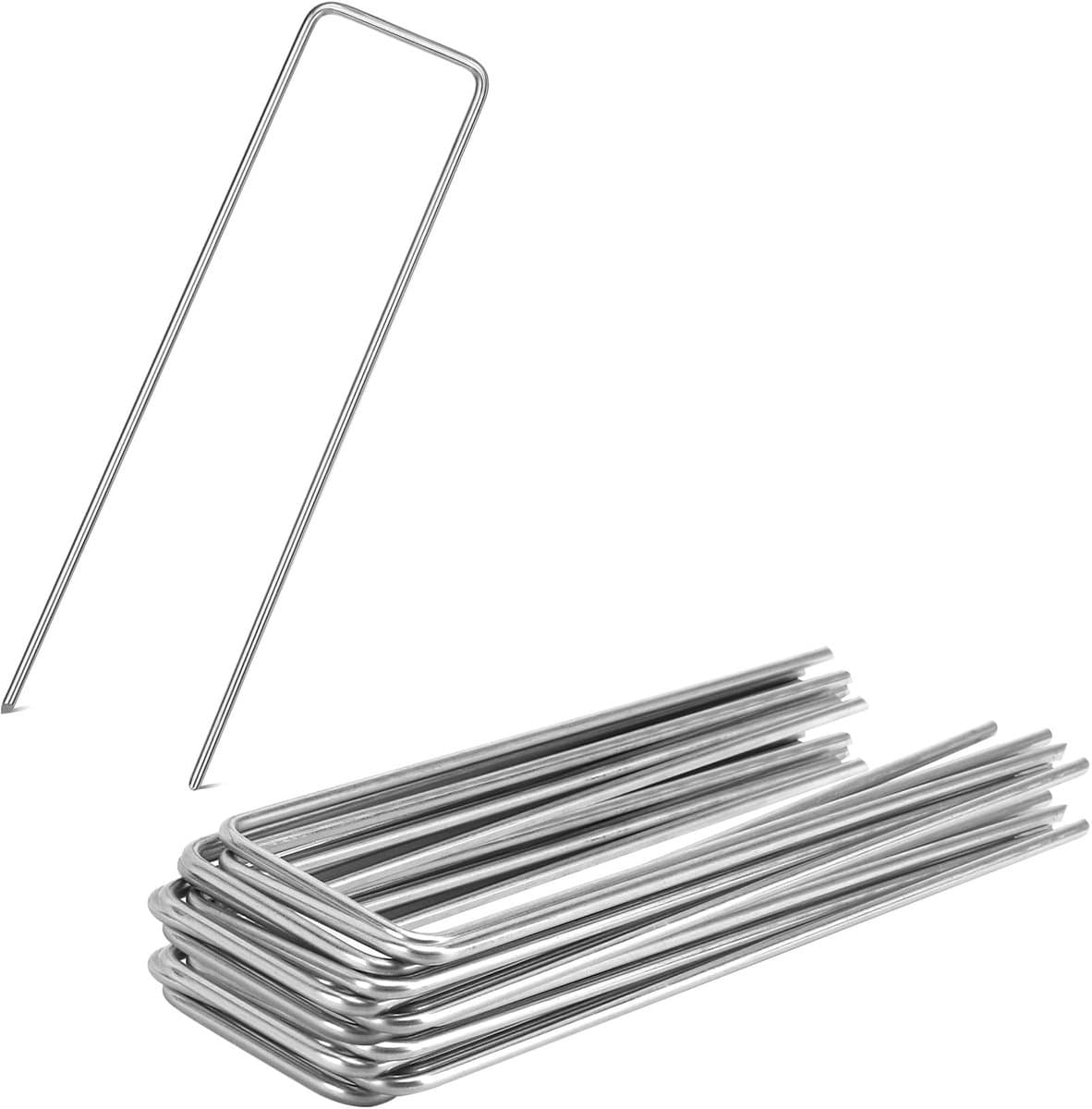 20 x grondankers van staal, anti-roest, 150 x 25 x 3 mm, grondanker voor onkruiddoek, tentharingen, omheining, camping, tuinvlies, haringen, stabiele slakkenhek, gazonrooster, compatibel met — afbeelding 1