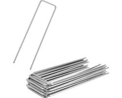 20 x grondankers van staal, anti-roest, 150 x 25 x 3 mm, grondanker voor onkruiddoek, tentharingen, omheining, camping, tuinvlies, haringen, stabiele slakkenhek, gazonrooster, compatibel met
