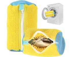 Schoenwaszak voor Wasmachine - Wit - 360° Reinigingszak met Ritssluiting - Herbruikbare Waszak voor Schoenen