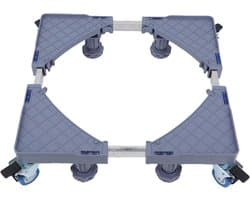 Koelkaststandaard Mobiele Basis - Wasdroger Trolley - Apparaten Verplaatsen - 360 Graden Wielen - 41-64 cm - Zwart