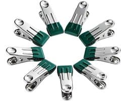 Metalen Wasknijpers - Kledingklemmen Clips - Was Ophangen - Roestvrij Staal - 8 stuks - Groente