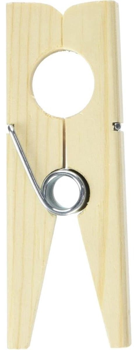 Houten Knijper - Grote Klem - Huishoudelijk Gebruik - Duurzaam Materiaal - 14 cm - Beige — afbeelding 1