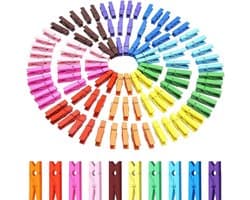 Wasknijpers - kleine wasknijpers om foto's, collages, ansichtkaarten, cadeaus op te hangen
