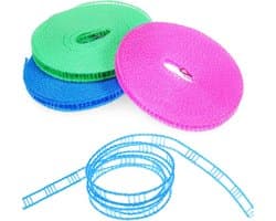 Kledinglijn Set - Reis Waslijn - Buiten Drogen - Sterk Nylon Materiaal - 3 Rollen - As Shown