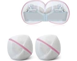Waszakken voor Ondergoed - 2 Stuks Mesh Waszakken met Verborgen Rits voor Bh's en Intieme Kleding - Roze, Bescherming tijdens Machinewassen