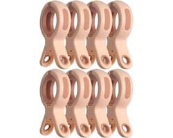 Handdoek Klemmen - Wasknijpers - Strand Ligbed - Weerbestendig Kunststof - Grote Maat - Bruin