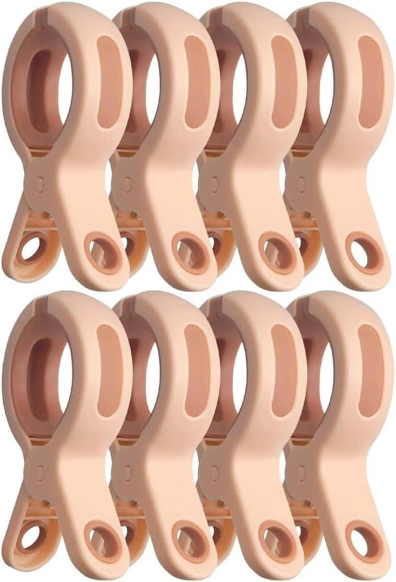 Handdoek Klemmen - Wasknijpers - Strand Ligbed - Weerbestendig Kunststof - Grote Maat - Bruin — afbeelding 1