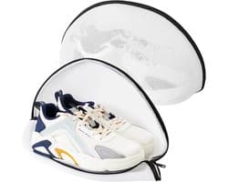 Mesh-Waszak Voor Schoenen Of Sneakers, Multi-Beschermende Wasnet Met Duurzame Ritssluiting, Waszak Voor Reizen - 2-Delige Set