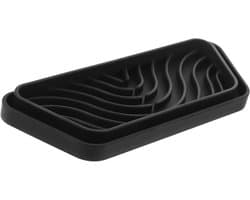 Koelkast Lekbak - Waterbak Mat - Voorkom Lekkage - Zacht Siliconen Materiaal - 21x8 cm - Zwart