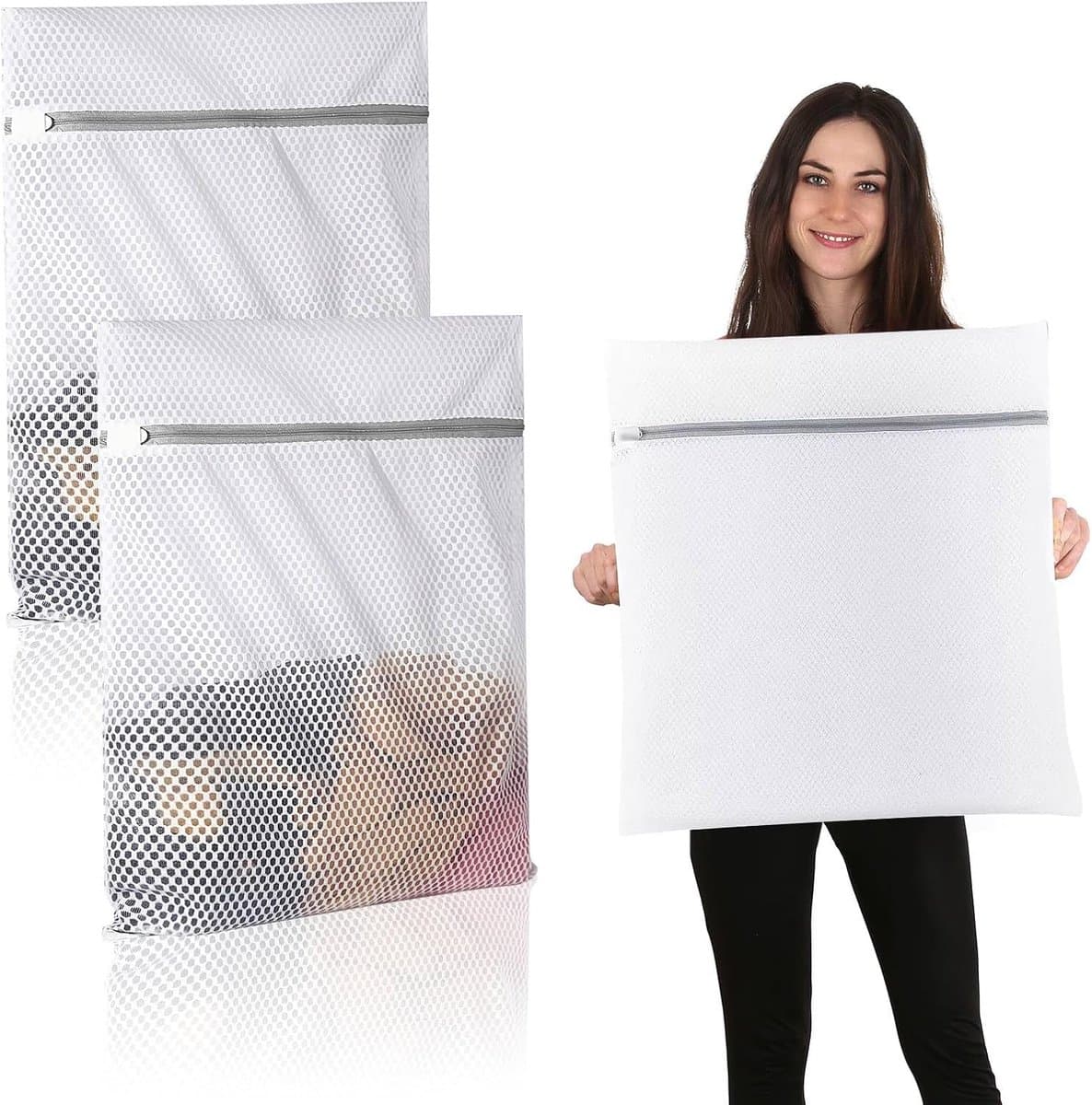 Wasmachine net 60 x 60 cm - herbruikbare beschermende zak - voorkomt vervilting - ideaal voor lingerie en beddengoed - ShopVlot — afbeelding 1