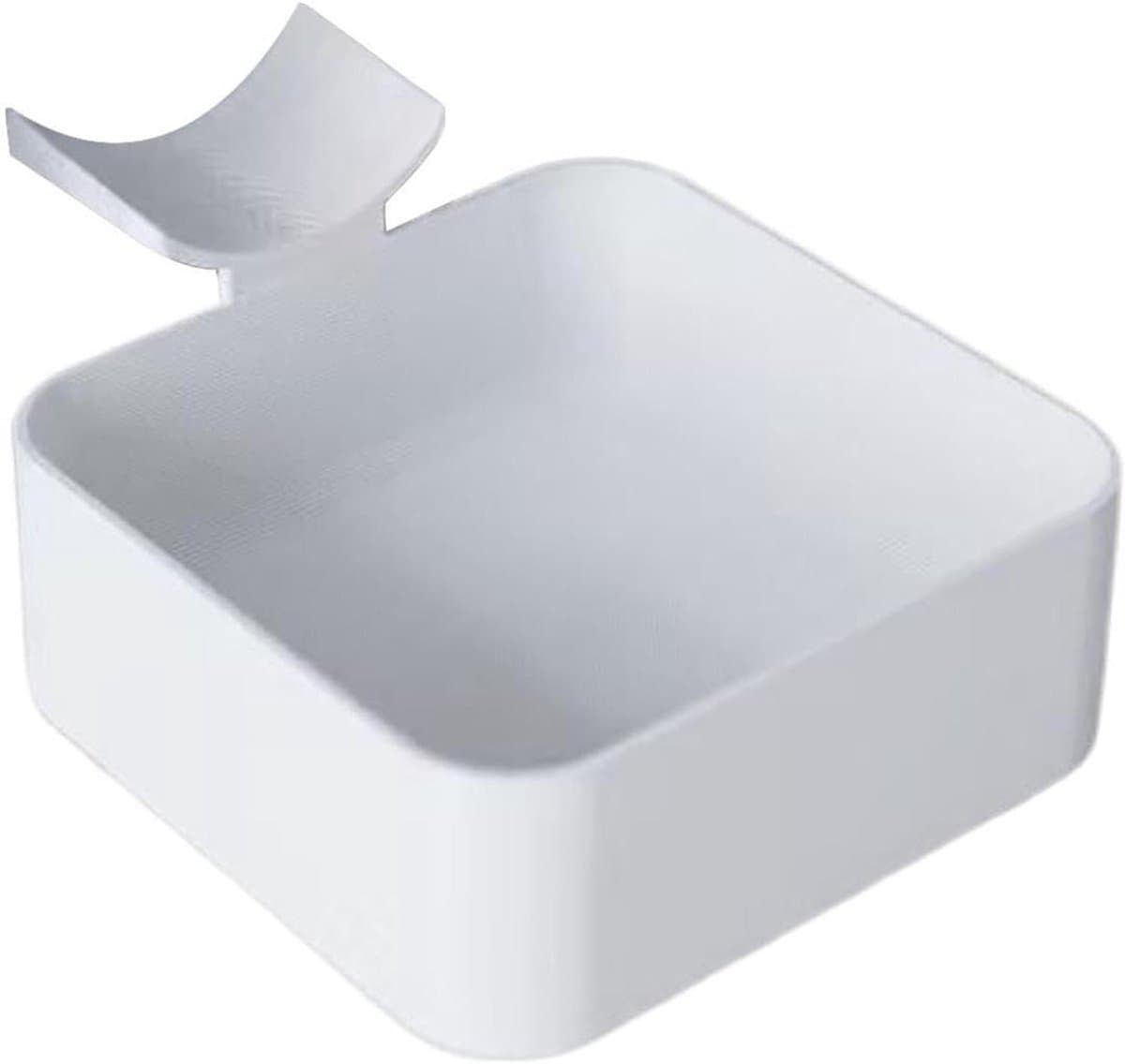Wasmachine Lekbak - Wateropvangschaal Lekkagebak - Vloer Beschermen - Eenvoudig te Installeren - 13 x 13 x 5 cm - Wit — afbeelding 1