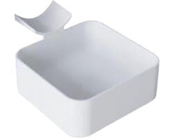 Wasmachine Lekbak - Wateropvangschaal Lekkagebak - Vloer Beschermen - Eenvoudig te Installeren - 13 x 13 x 5 cm - Wit