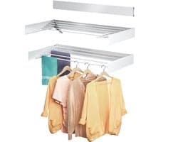 Home4u® Wanddroogrek Inklapbaar XXL - 100cm - Wasdroogrek - Droogrek Inklapbaar - Hangend - 6M lengte