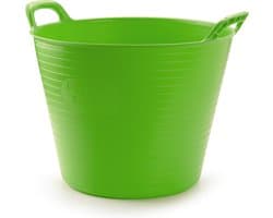 Plasticforte Flexibele emmer/kuip - groen - 42 liter - ECO kunststof - rond - 38 x 45 cm