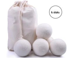 drogerballen voor wasdroger - 6xl stuks 100 % Wol - was bollen - energiebesparend - was droger bollen - duurzamere was - anti pluis