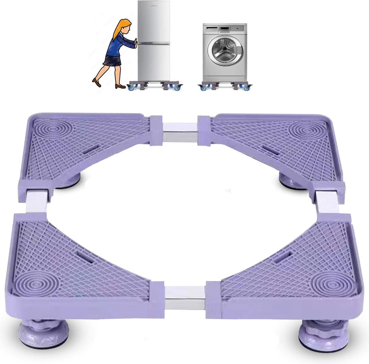 Desire of Goods Wasmachine verhoger - wasmachine kast - Maximaal 200 kg - Universeel - Verstelbaar — afbeelding 1