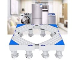 Universele Verstelbare Wasmachine Verhoger-met 8 poten - Meubelverhoger-wit — afbeelding 1