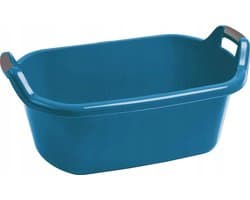 Curver Ovale waskom met handgrepen 55l Blauw Turquoise — afbeelding 1