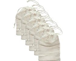 green-goose® Biokatoenen Waszak | 6 Stuks | 18x21 cm | Duurzaam en Milieuvriendelijk