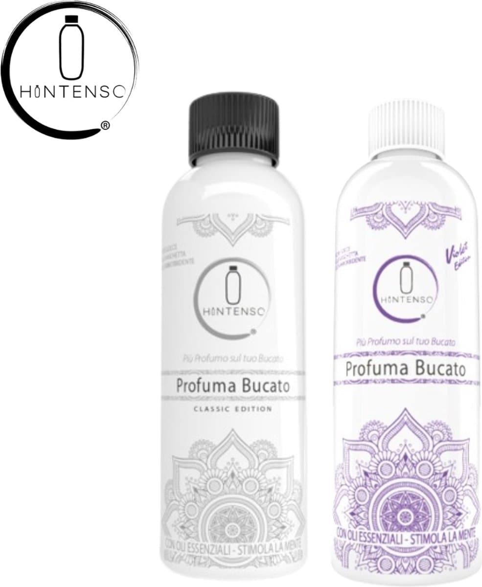 Wasparfum Hintenso Violet Lavendel 500ml + Wasparfum Hintenso White 500ml - Proefpakket - 140 Wasbeurten - Inclusief 1 gratis tester - Frisse was - Heerlijke geur - Textielverfrisser – WasveWasberzachter – Lavendel - Bloemen - Wasparfum - Wasmachine — afbeelding 1