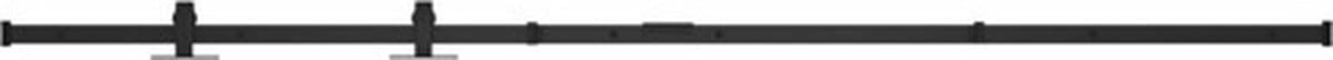 vidaXL - Ophangset - voor - minischuifdeur - 183 - cm - koolstofstaal — afbeelding 1