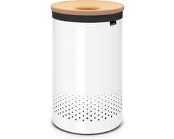 Brabantia Wasmand - met Deksel - 60 l - White / Kurken deksel