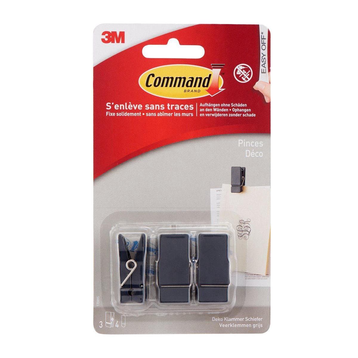 Bevestigingsstrip Command 3 springclips zwart — afbeelding 1