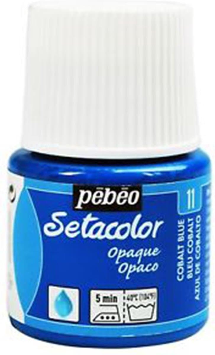 Pébéo Setacolor Blauwe Textielverf - 45ml textielverf voor donkere en lichte stoffen — afbeelding 1