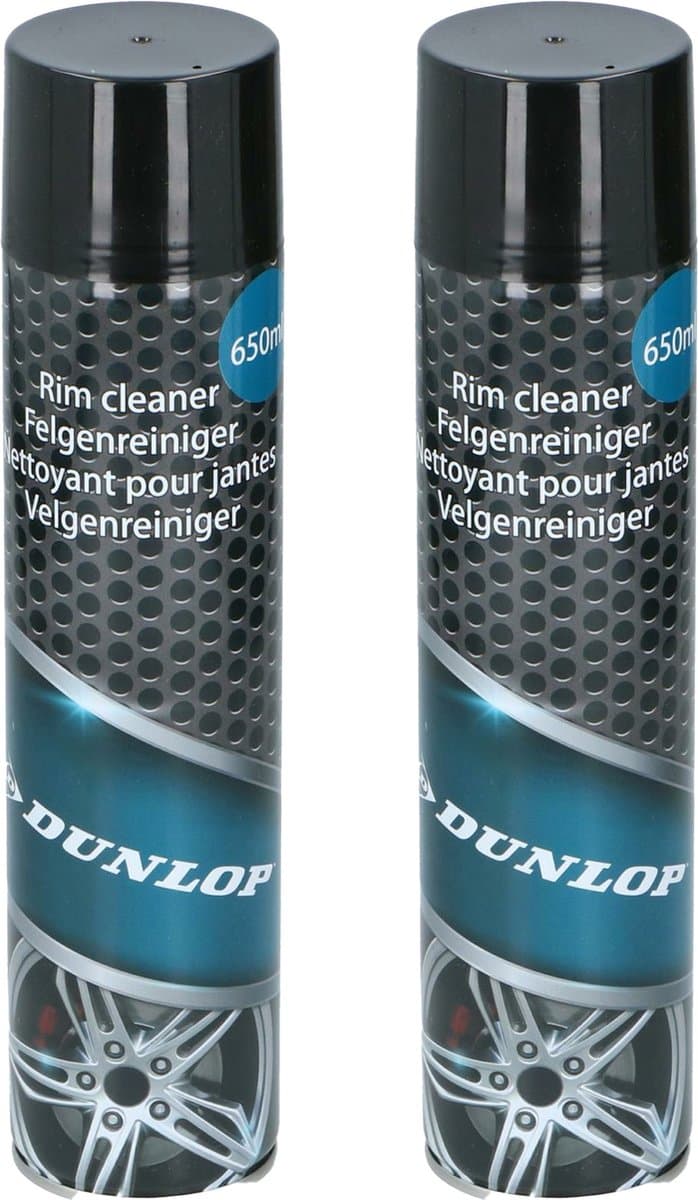 Dunlop Auto velgenreiniger schoonmaak spray - 2x - bus van 650 ml - auto accessoires - poetsen — afbeelding 1