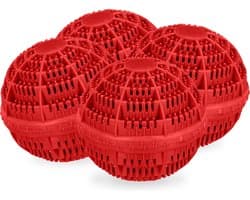 wasbol set van 4 - voor wasmachine - tot 90°C - tot 1000 wasbeurten - rood — afbeelding 1