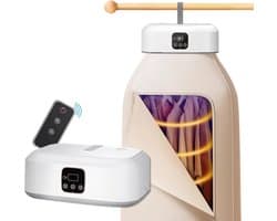 Draagbare mini wasdroger met UV-sterilisatie en 360° warme lucht - Opvouwbare en compacte oplossing voor huis en reizen